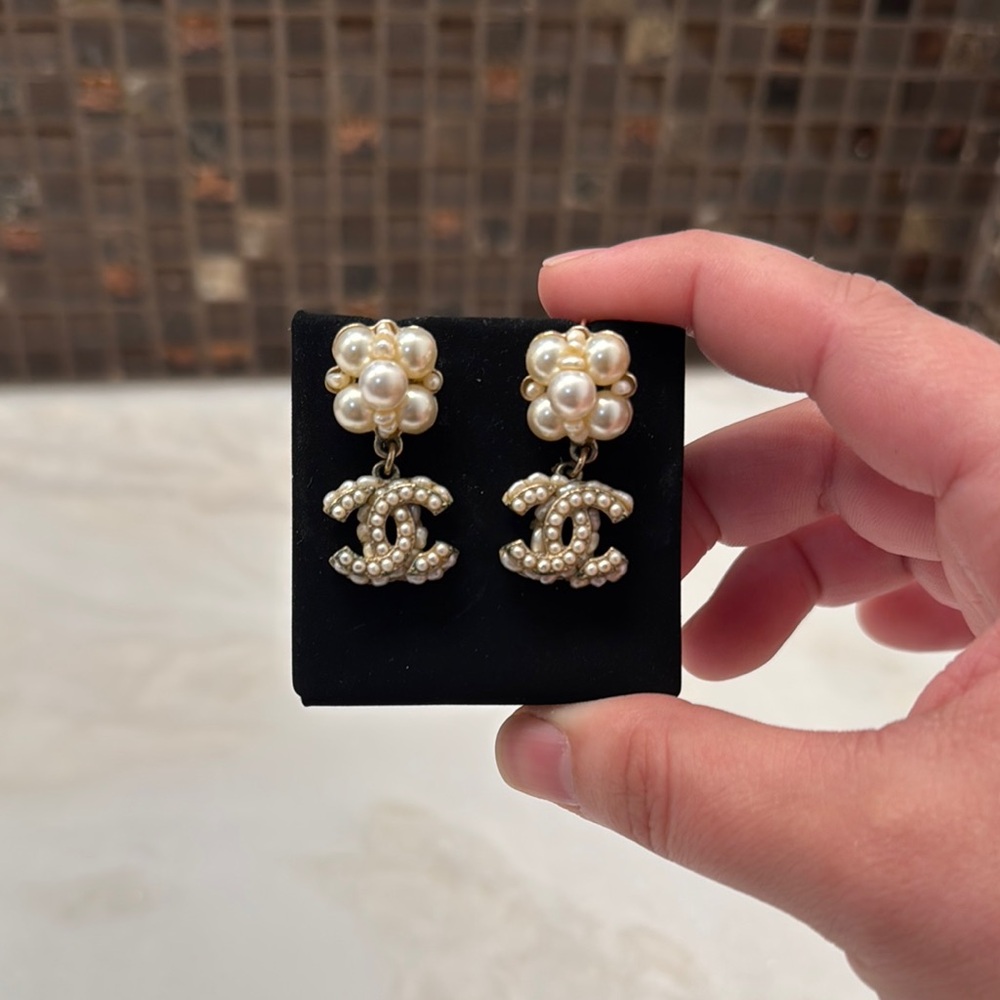Chanel Pearl Earrings